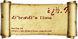 Ábrahám Ilona névjegykártya